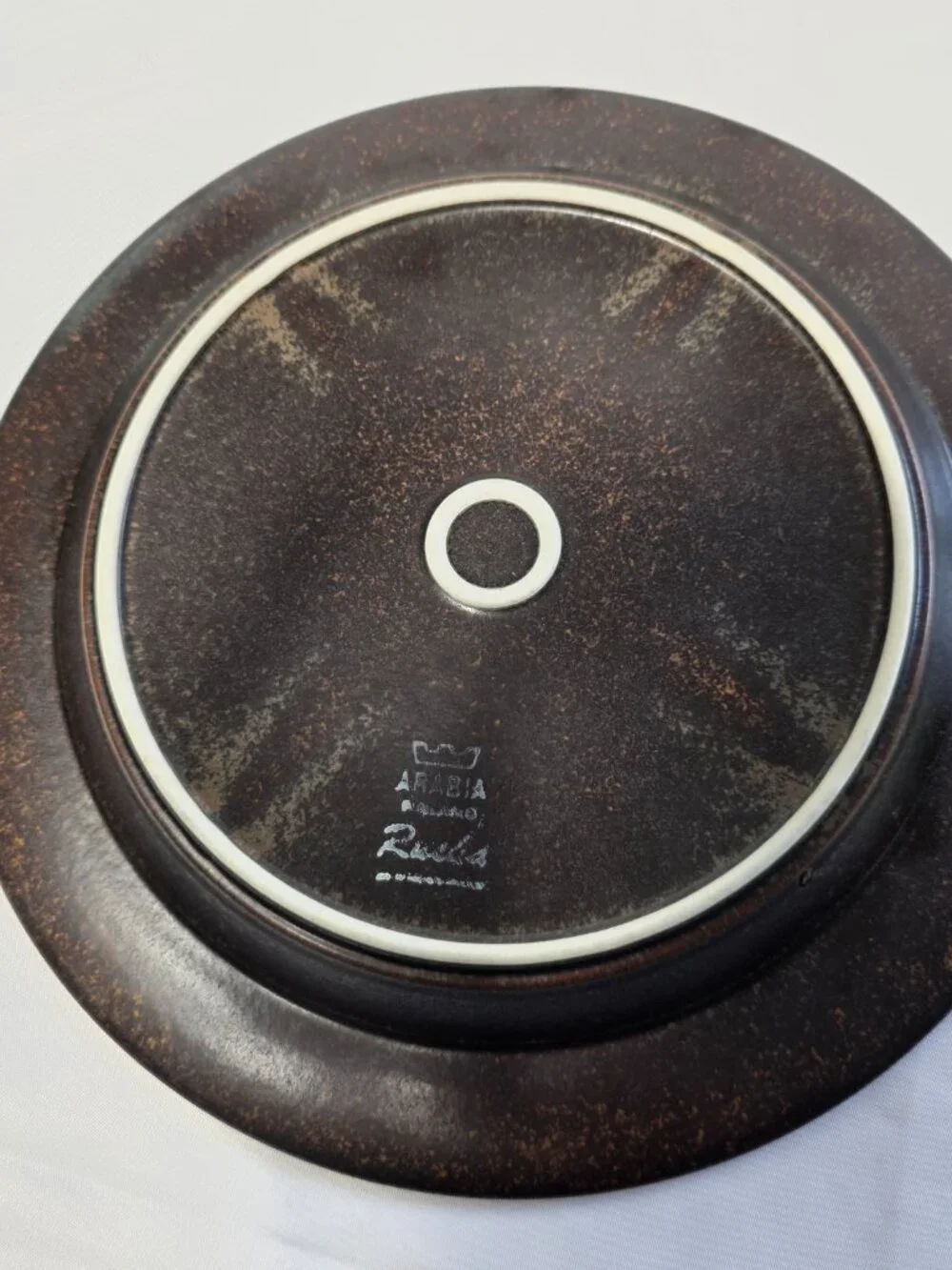 ONE Arabia of Finland Rushka Dinner Plate Light & Dark Brown Spotted